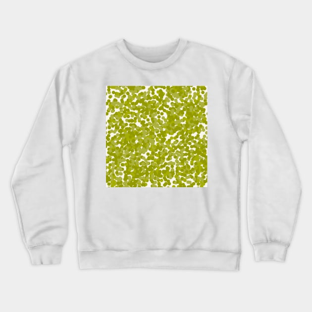 Green dots over cream background Crewneck Sweatshirt by marufemia